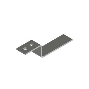 Etrier de fixation supérieur Solrif D pour panneaux bi-verre, acier inox sans vis