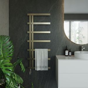 Stile : Chauffe-serviettes en inox design, 8 finitions métalliques