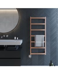 Calder : Chauffe-serviettes en inox design, 8 finitions métalliques