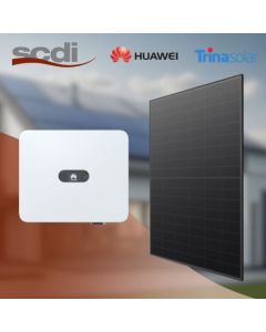 Kit solaire photovolta&iuml;que complet Huawei SUN2000 - panneaux Trina 450 Wc full black - structure toiture tuiles